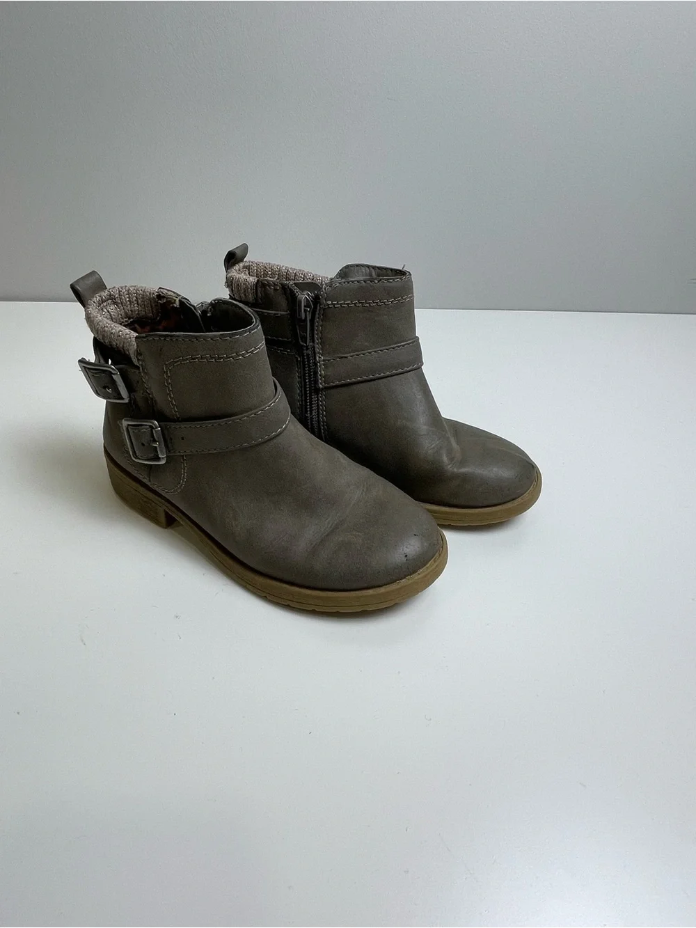 wonder nation Gray gorls Ankle Boots with Buckle Straps 12
